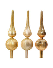 Puntale Albero Di Natale Oro Decorato 31cm Prodotto Assortito