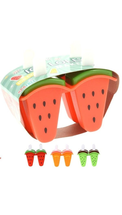 Confezione 4 Formine Ghiaccioli Frutta Assortiti