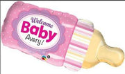 Palloncino Biberon "Welcome Baby" Rosa 39" 99cm