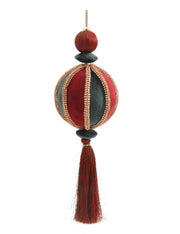 Pallina Albero Di Natale Con Strass E Nappa 33cm