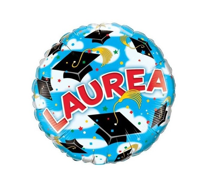 Palloncino Metalfoil Cielo Laurea 18" 46cm