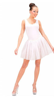 Costume Carnevale Adulto Ballerina Tutù Bianco