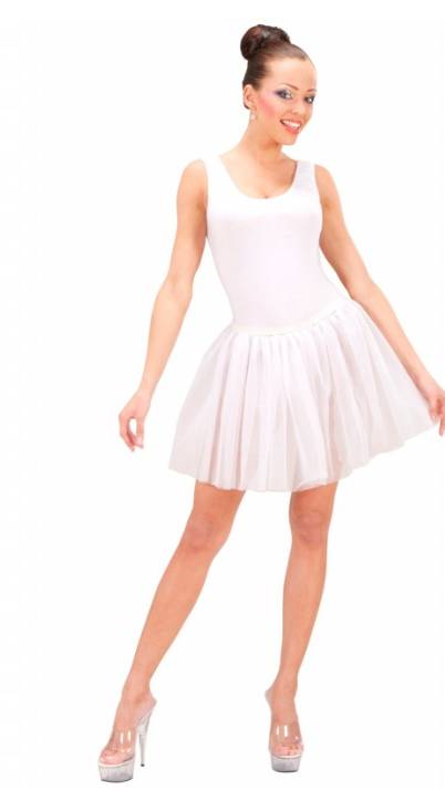Costume Carnevale Adulto Ballerina Tutù Bianco