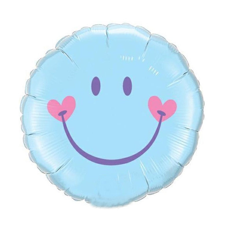Palloncino Metalfoil Smile Azzurro Sagomato 18" 46cm