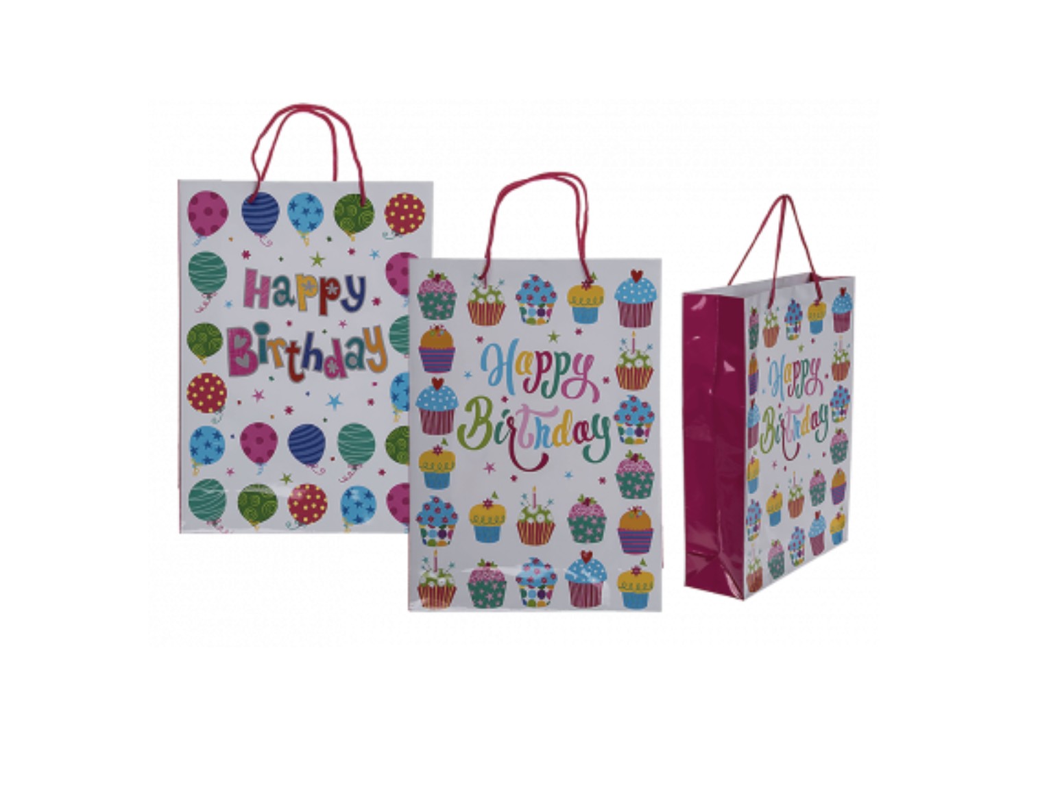 Busta Sacchetto Regalo Buon Compleanno Fantasie Assortite