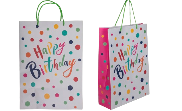Busta Sacchetto Regalo Buon Compleanno A Pois