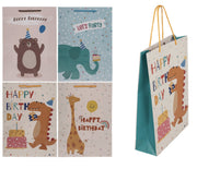 Busta Sacchetto Regalo Buon Compleanno Animali Assortiti