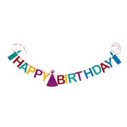 Festone Feltro Scritta Happy Birthday Multicolor 250cm