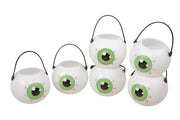 Mini Pentole Decorative Con Occhio 6pz Ornamenti Halloween