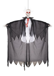Scheletro Vampiro Con Occhi Luminosi 60cm Ornamenti Halloween