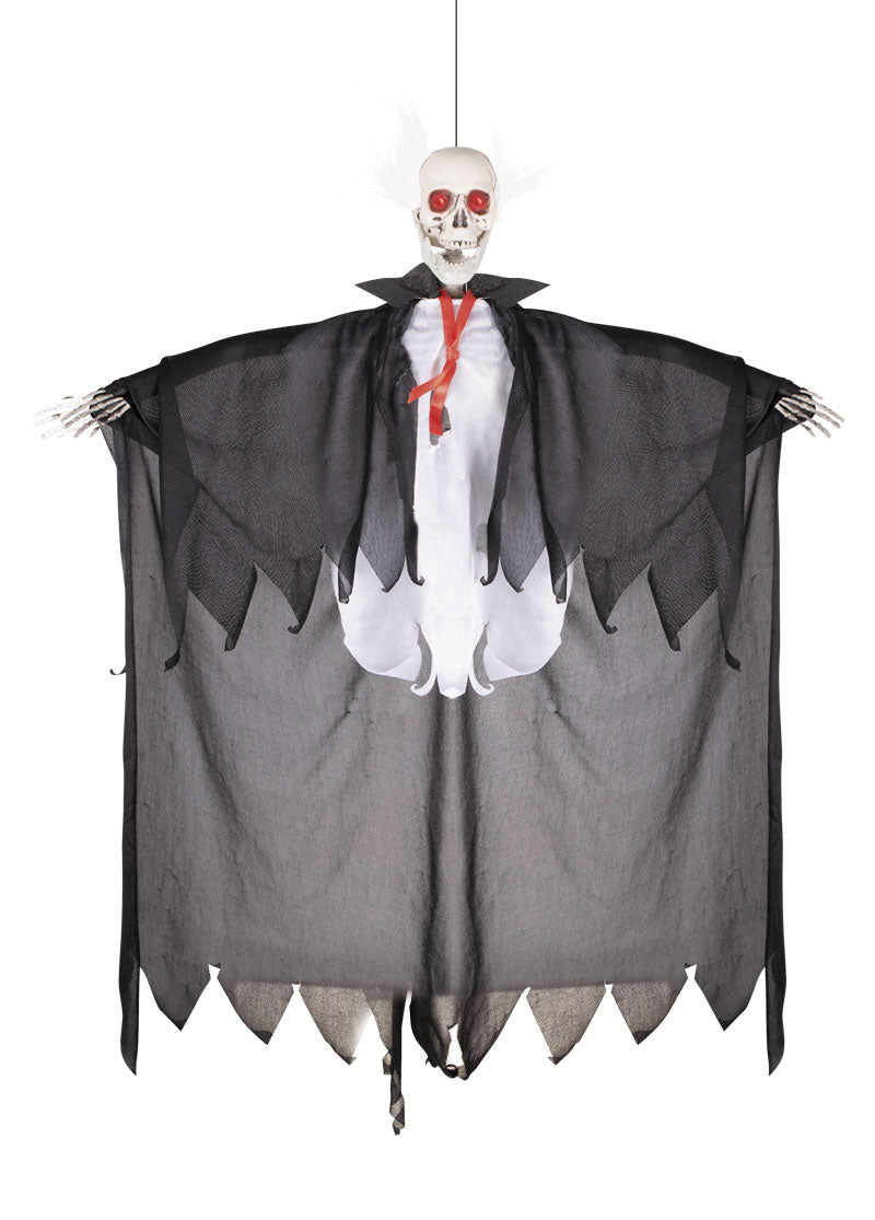 Scheletro Vampiro Con Occhi Luminosi 60cm Ornamenti Halloween