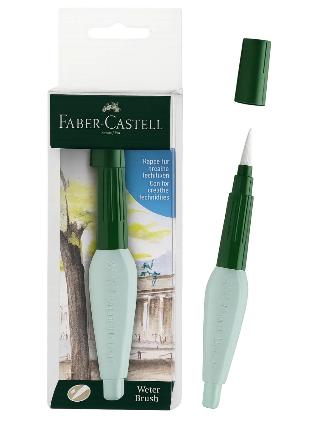 Pennello Ad Acqua Con Serbatoio Faber Castell Water Brush Punta Fine
