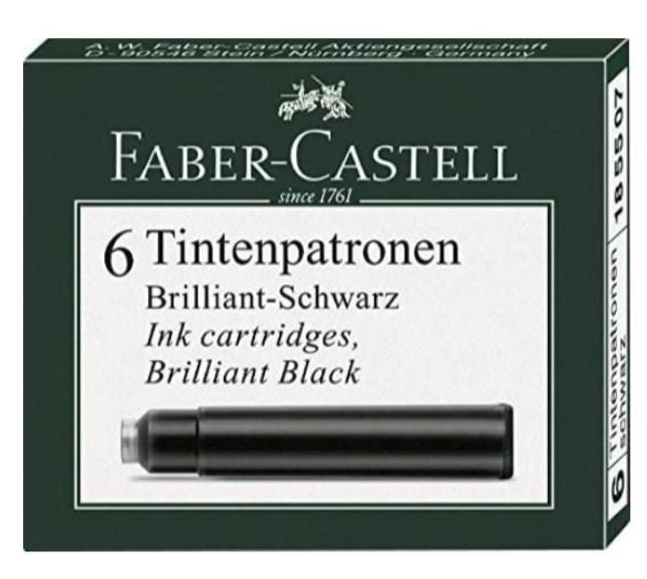 Refill Per Penna Stilografica Nera 185507 Faber Castell