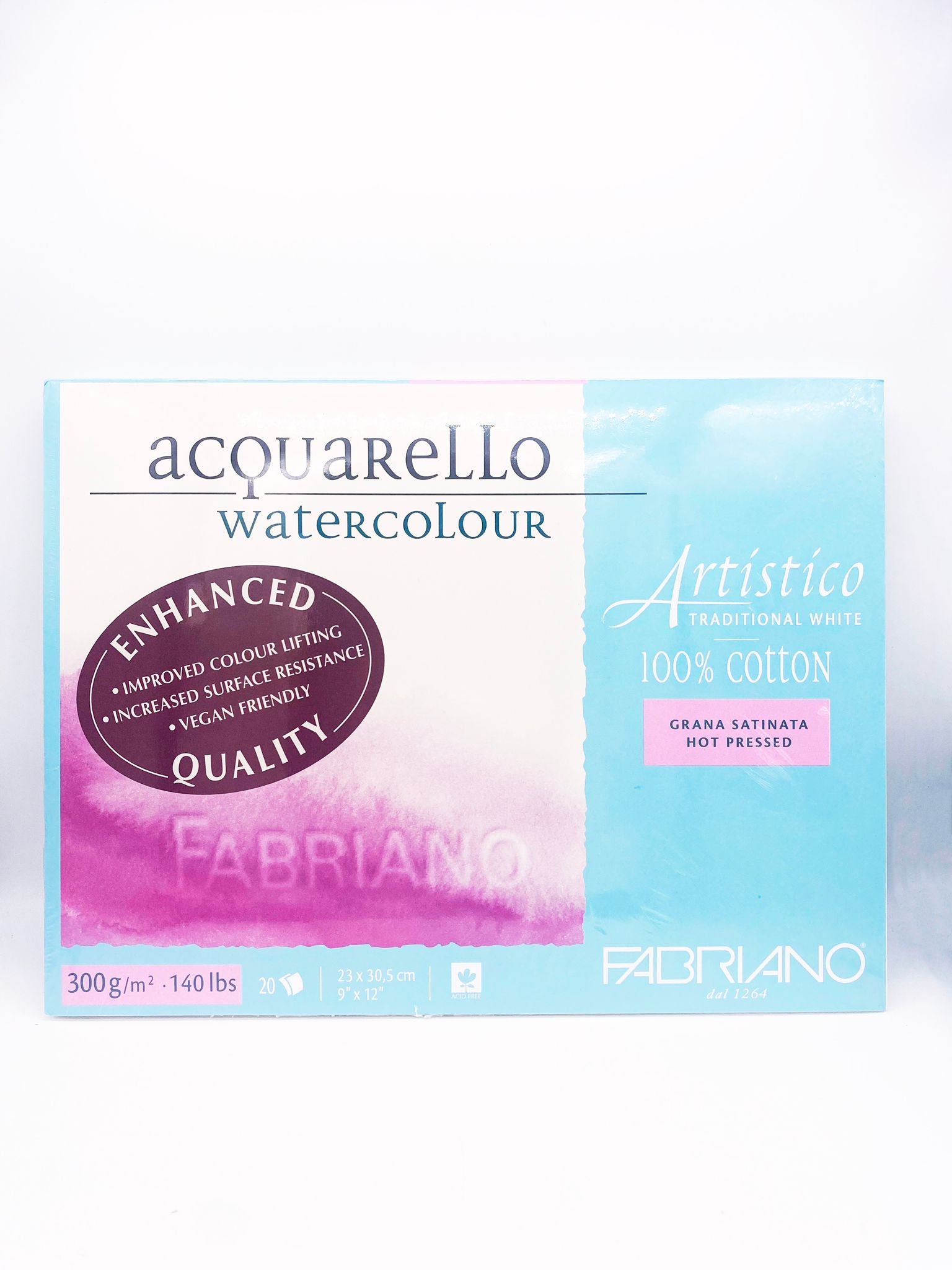 Album Acquarello Watercolour Fabriano 23x30cm Grana Satinata Traditional White Per Acquerelli