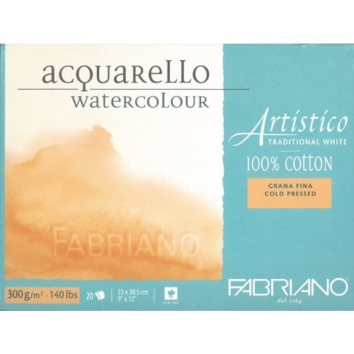 Album Acquarello Watercolour Fabriano 23x30cm Grana Fina Traditional White Per Acquerelli