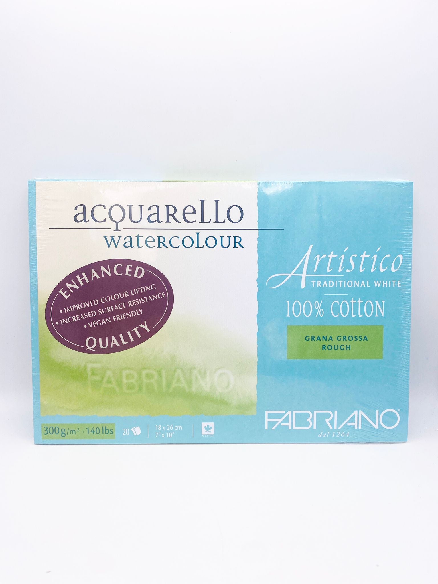 Album Acquarello Watercolour Fabriano 18x26cm Grana Grossa Ruvida Extra White Per Acquerelli