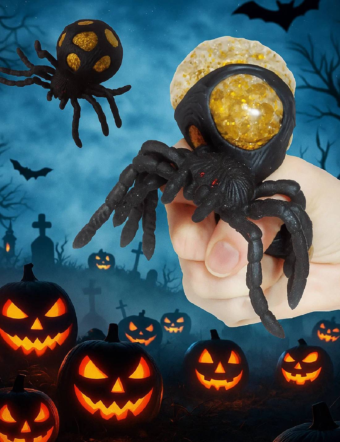 Antistress Di Halloween Ragno Di Gomma