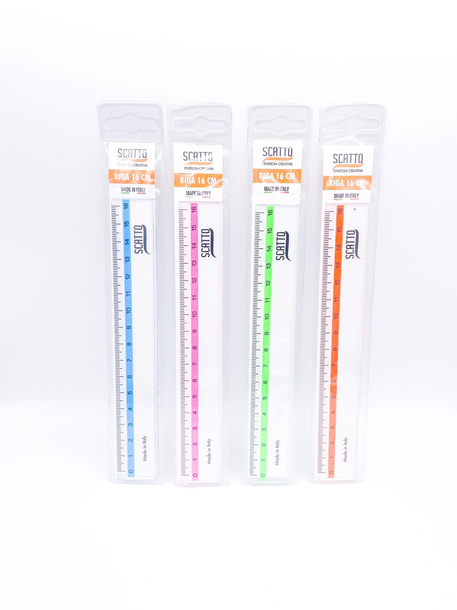 Scatto Riga In Plastica 16cm Colori Assortiti