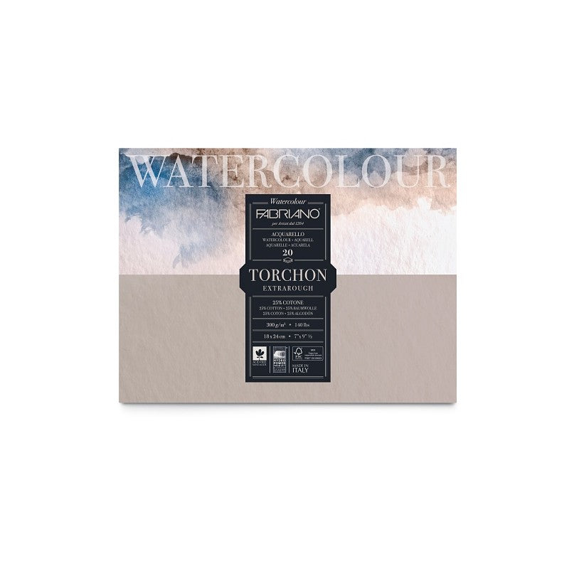 Album Acquarello Watercolour Fabriano 18x24cm Extrarough Torchon