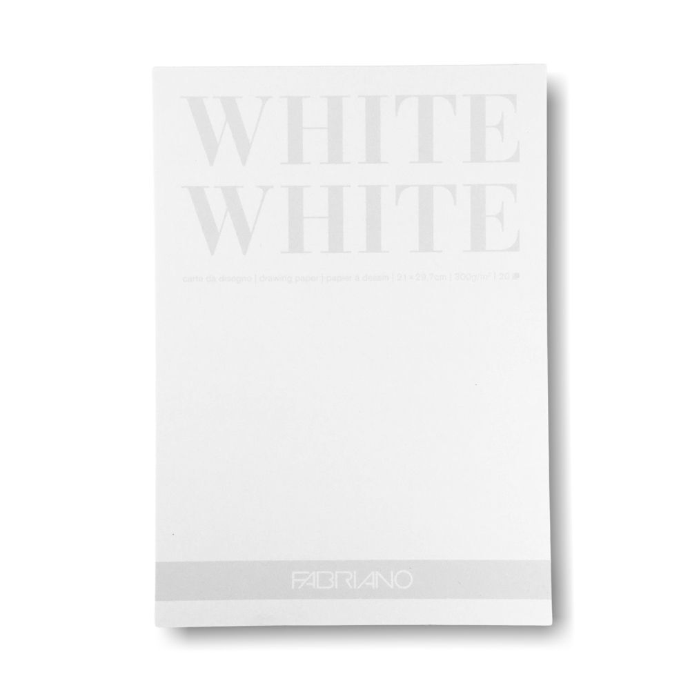 Album Blocco Fabriano White White Carta Da Disegno 21x29,7 300g/m²