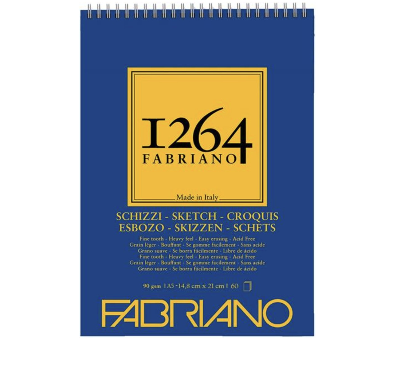 Album Blocco Tecniche Miste 1264 Fabriano Microperforato A5 15x21cm 90g 30 Fogli