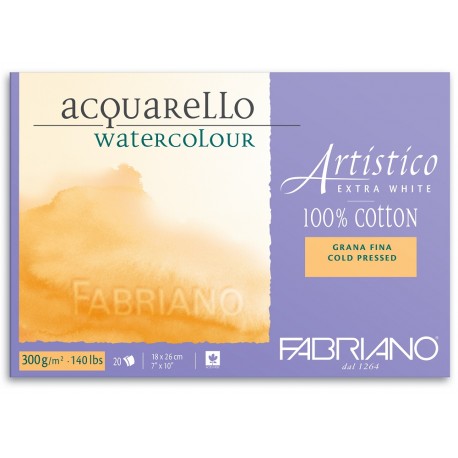 Album Acquarello Watercolour Fabriano 18x26cm Grana Fina Extra White Per Acquerelli