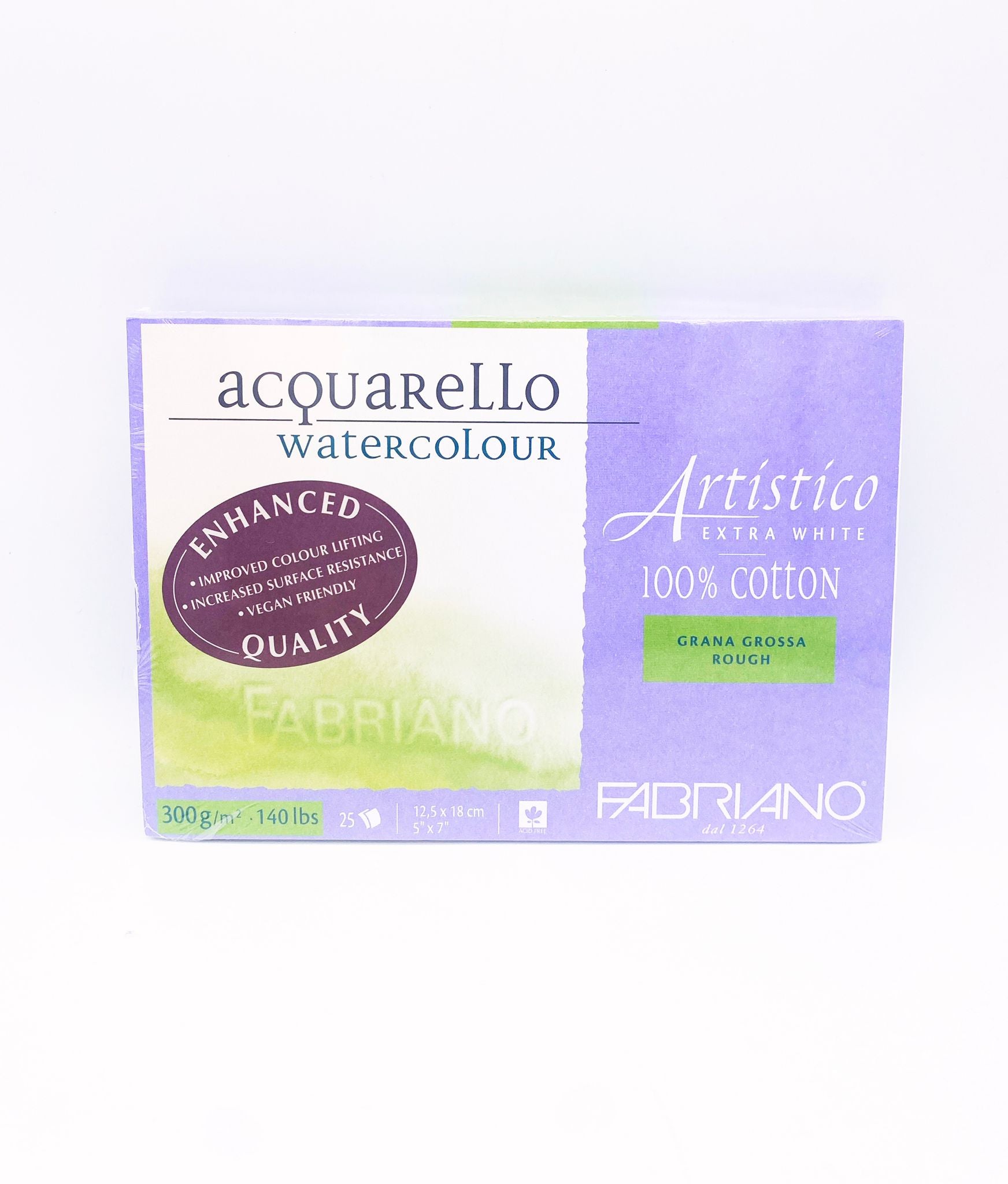 Album Acquarello Watercolour Fabriano 12x18cm Grana Grossa Extra White Per Acquerelli