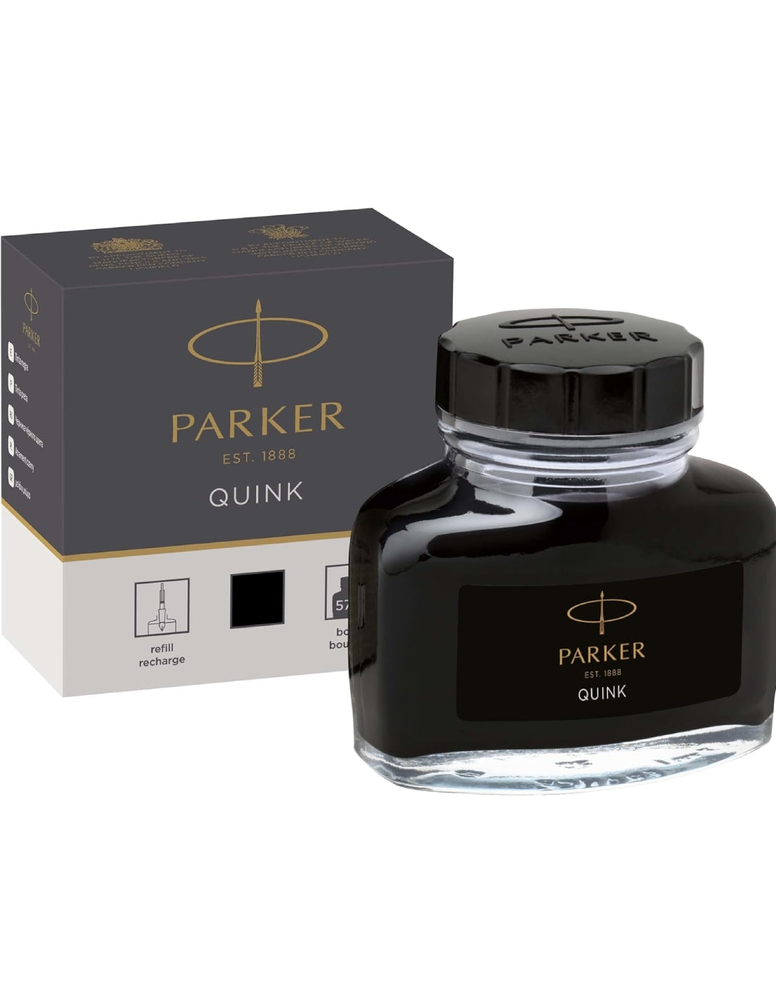 Parker Inchiostro Liquido Per Penna Stilografica Nero 57ml