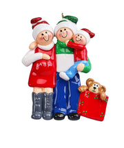 Addobbo Albero Di Natale Coppia Incinta Con Figlio Personalizzabile