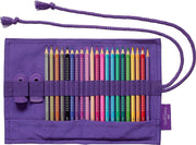 Faber-Castell Rotolo Matite Colorate Sparkle con Accessori 23pz.