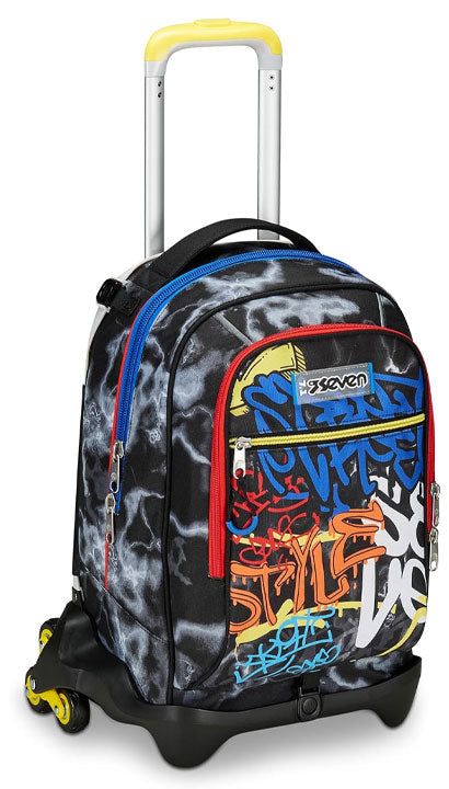 Zaino Trolley Seven Jack-3WD+ Detach Mark On Boy