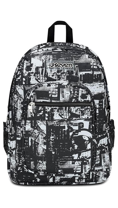 Zaino Seven Freethink Boy Jet Black Con USB Plug Integrato