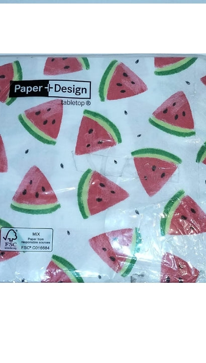Tovaglioli Fantasia Anguria 25cm 20pz