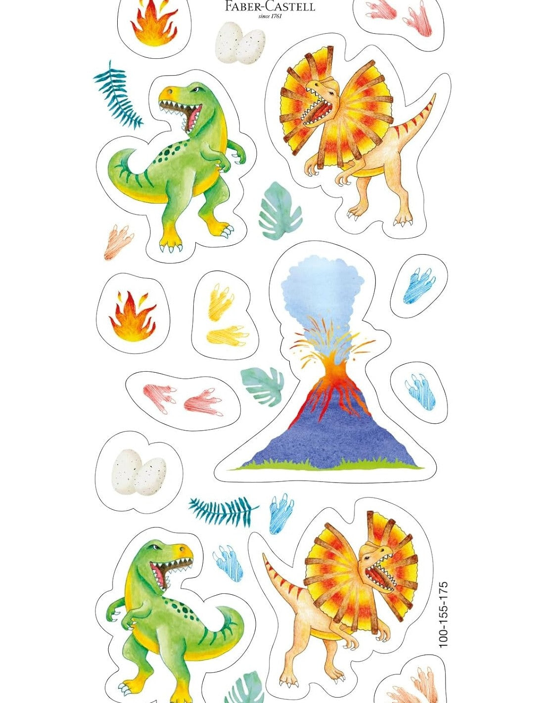 Faber-Castell Pastelli 18 Matite Colorate Piu' 6 Metal Edizione Dinosauro