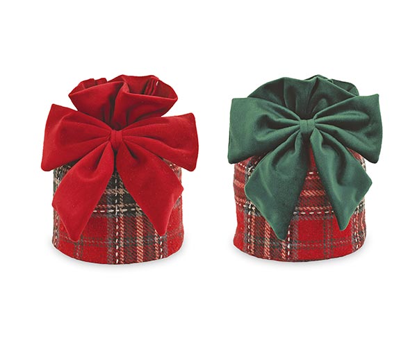 Addobbo Natale Sacco Decorativo 42x21x8cm Colori Assortiti
