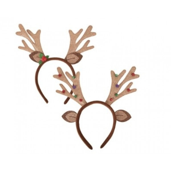Frontino Natale Corna Renna Glitter