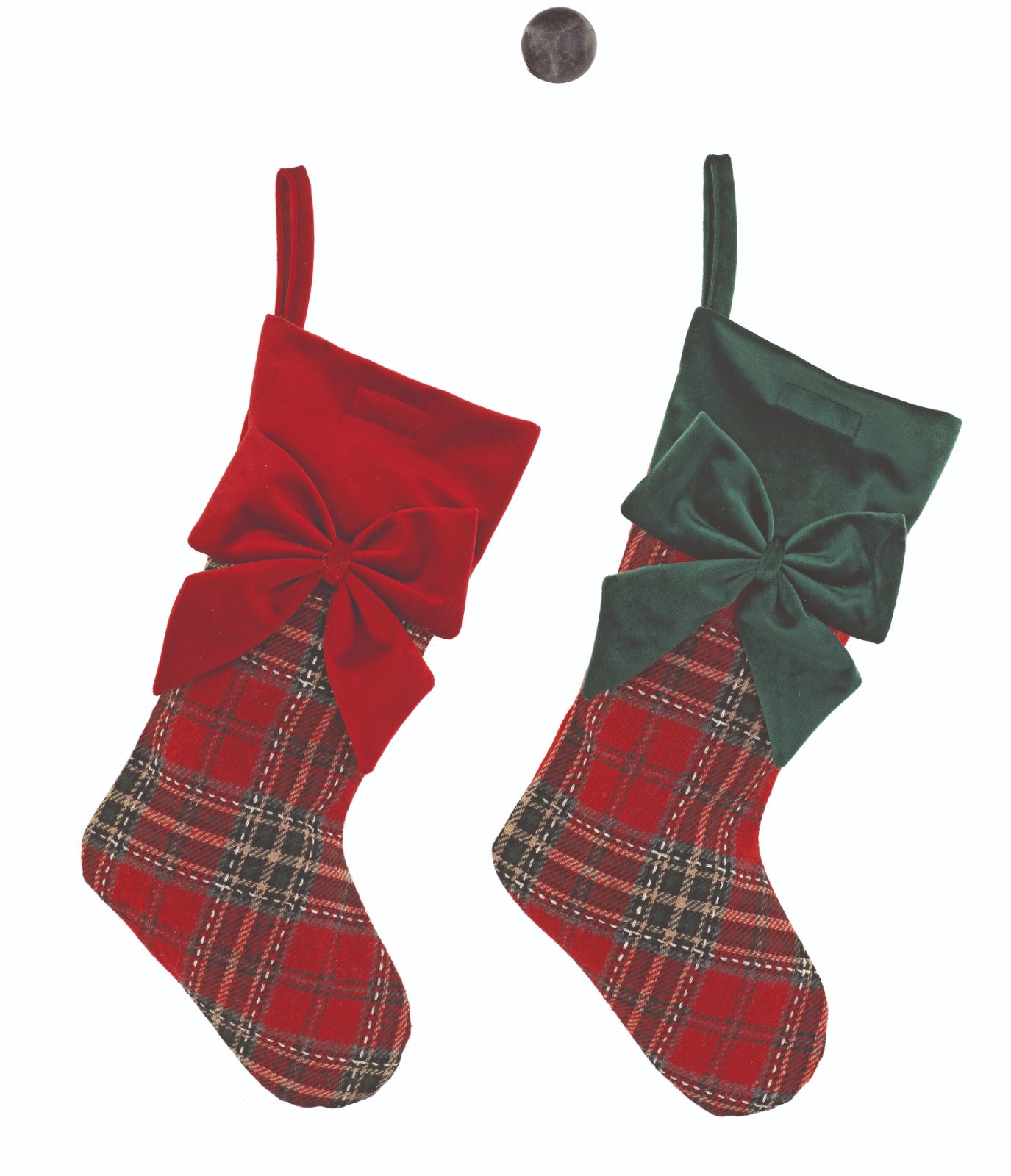 Calza Befana Epifania Tartan Colori Assortiti 43cm