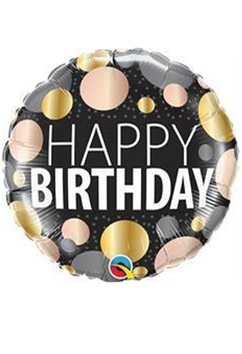 Palloncino Happy Birthday Metallico 18" 45cm