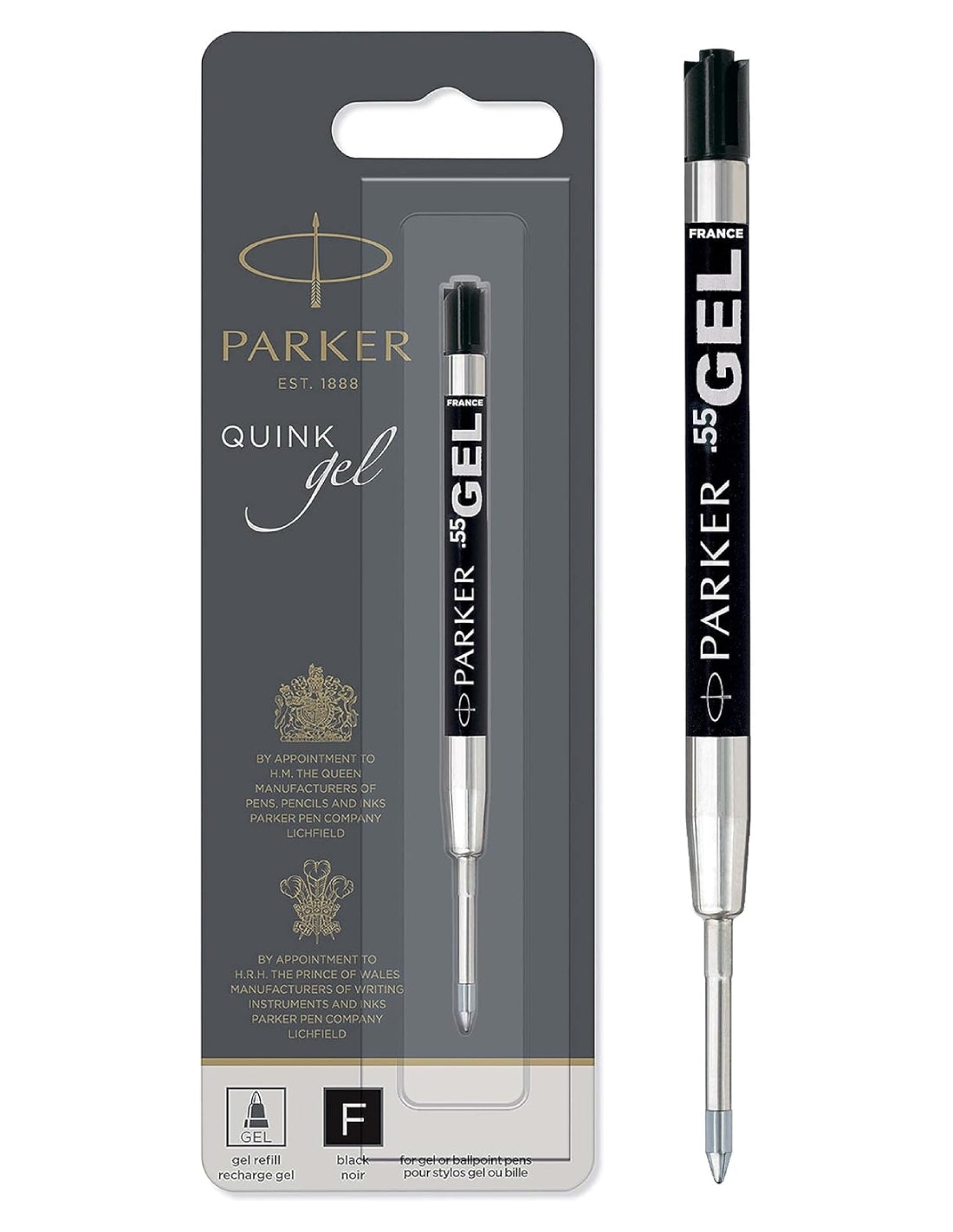 Refill Per Penna Gel Parker Quink Nero 0,5mm