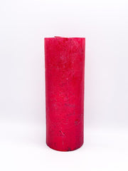 Candela Natalizia Rossa Metallizzata Moccolo 18cm