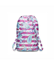 Zaino Invicta Minisac Vintage Rosa E Bianco Con Fiori