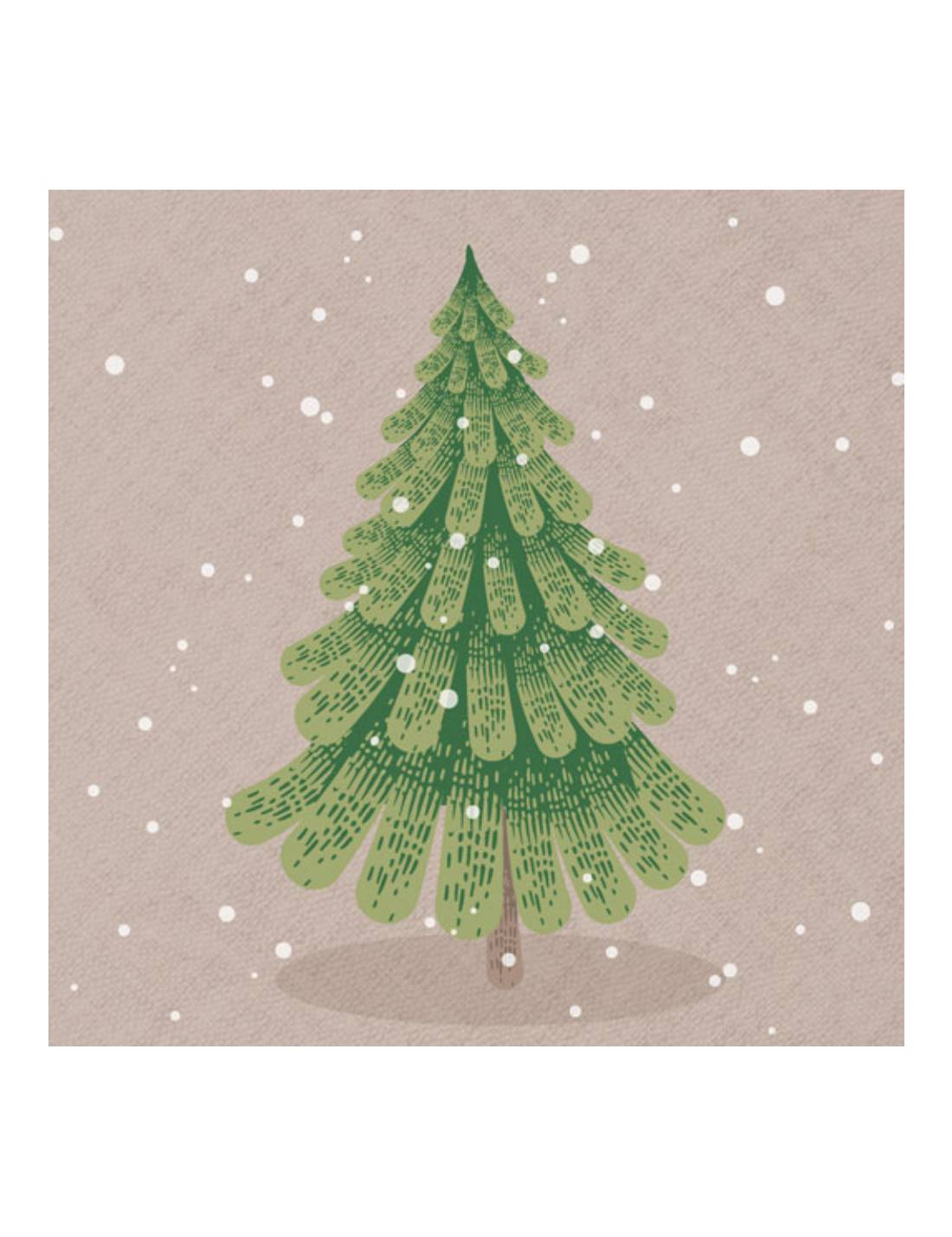 Tovaglioli Di Carta Natalizi Albero 33cm 20pz