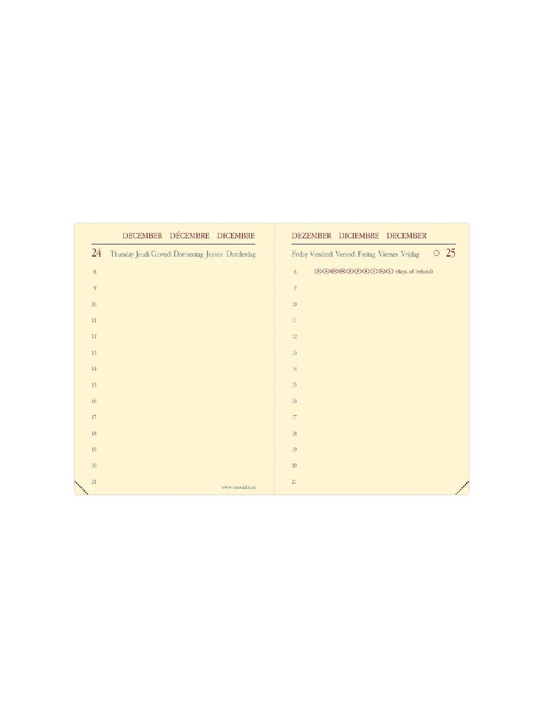 Agenda Giornaliera 12 Mesi 2026 Quo Vadis Miniday Prestige Impala Nera