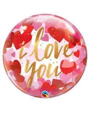 Palloncino Per Feste I Love You 22" 56cm Bubble
