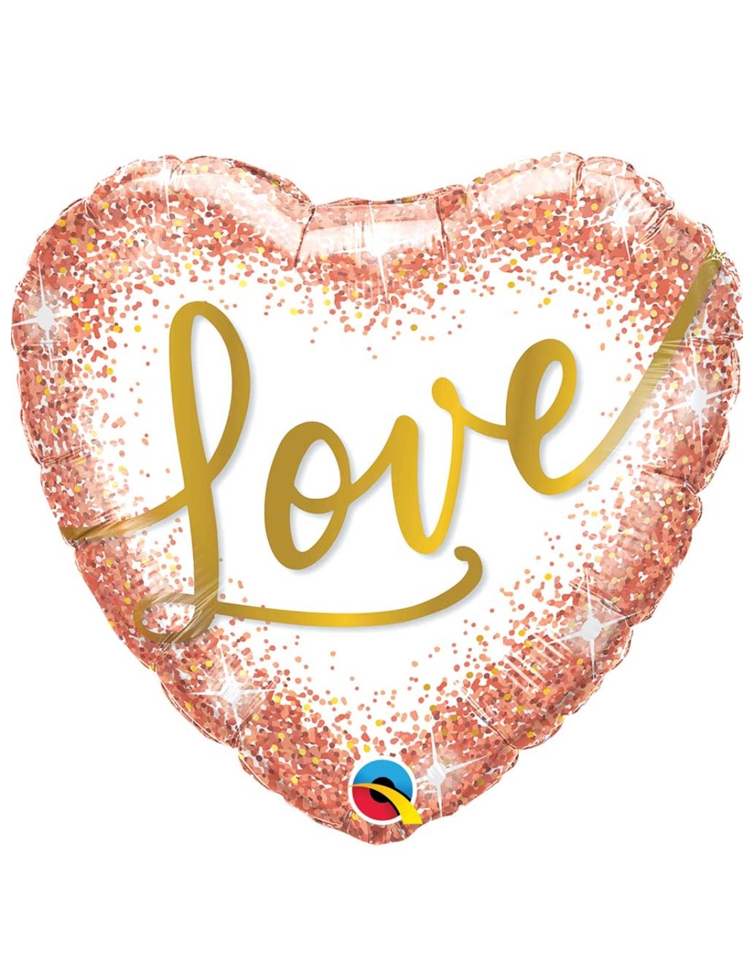 Palloncino Per Feste Cuore Glitter Love 18" 46cm Mylar