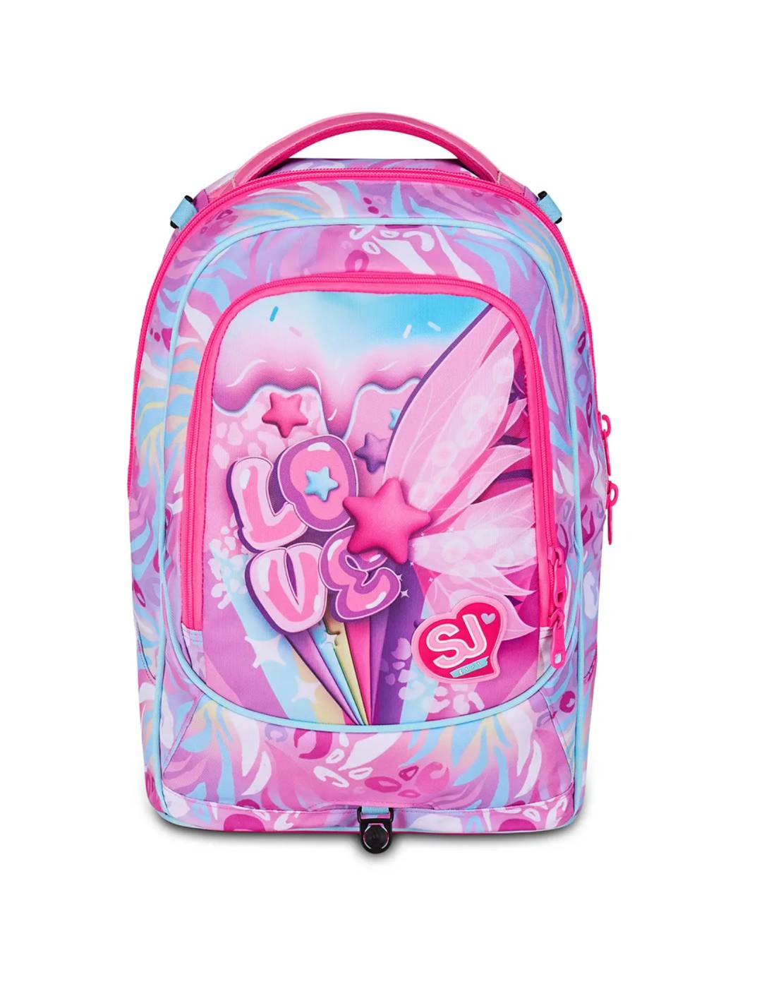 Trolley Scuola SJ Gang Jack 3WD+ Plushy Rabbit – Zaino Bambina Gatto 3 Ruote Con Manico Telescopico