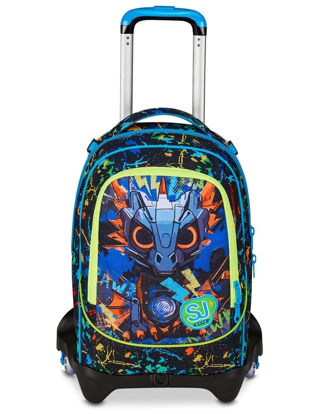 Trolley Scuola Sganciabile SJ Gang Jack-3WD+ Jam Gang Led Look Blu