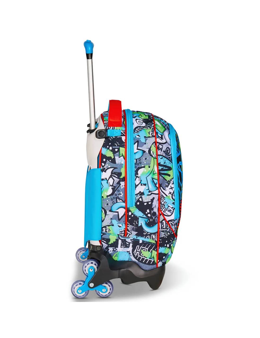 Trolley Scuola SJ Gang Jack 3WD+ Trickyled Boy – Zaino Bambino 3 Ruote Con Manico Telescopico Estensibile