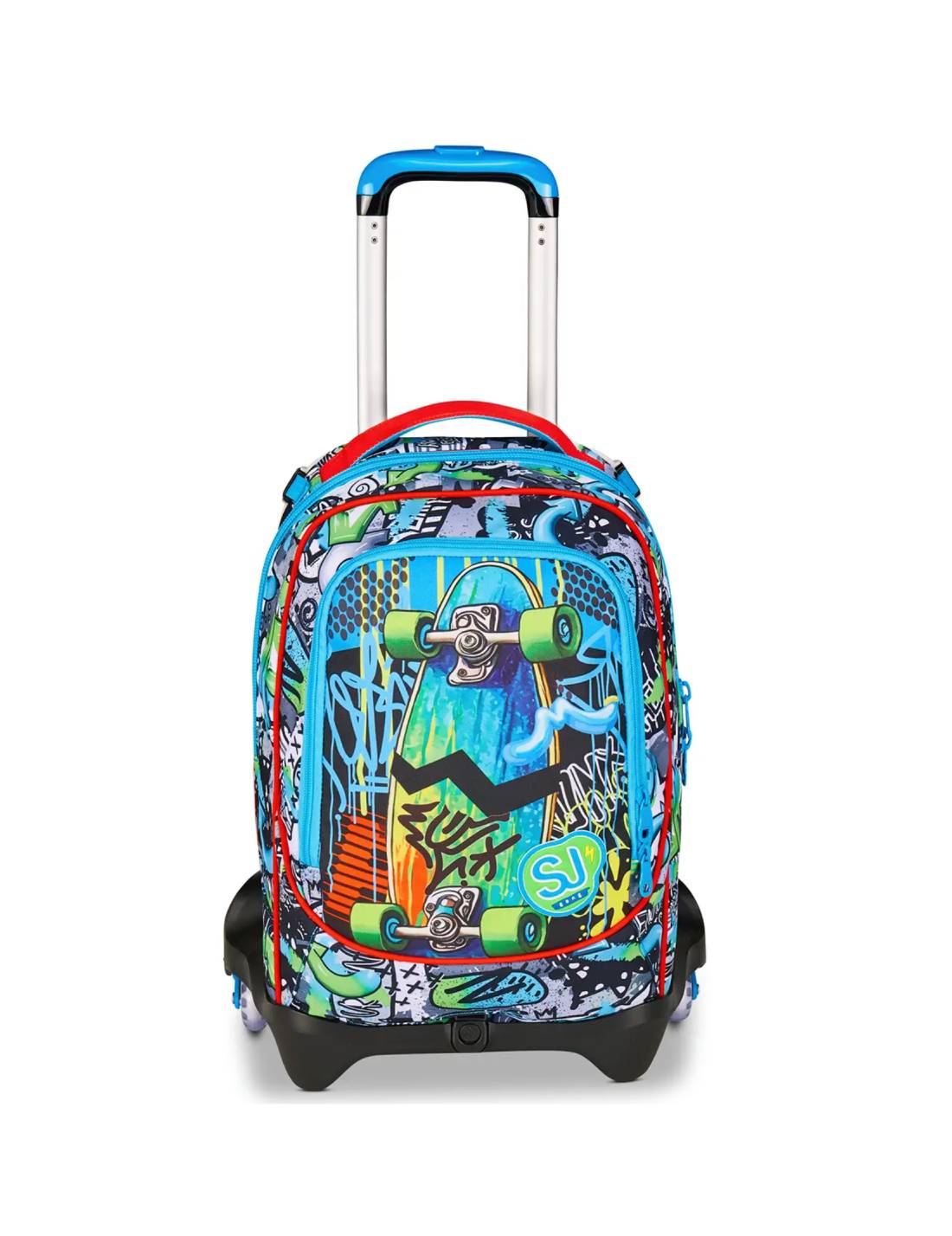 Trolley Scuola SJ Gang Jack 3WD+ Trickyled Boy – Zaino Bambino 3 Ruote Con Manico Telescopico Estensibile