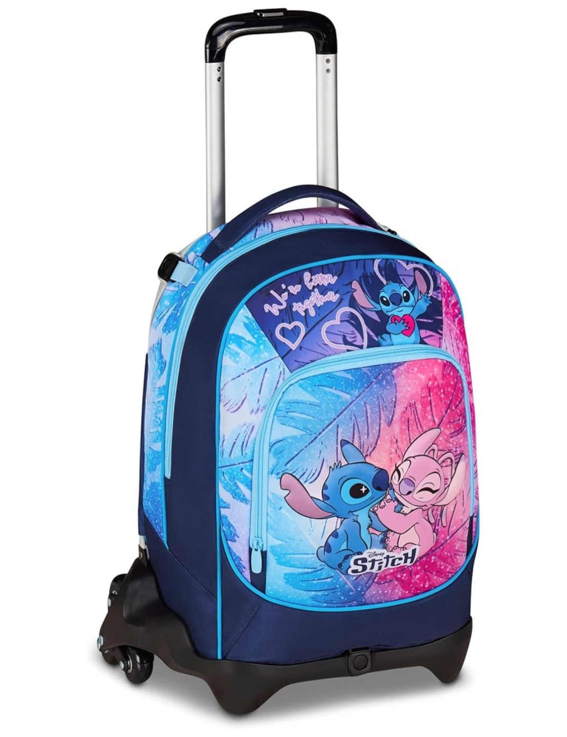 Zaino Trolley Staccabile 3 in 1 Seven Lilo And Stitch Cute And Fluffy